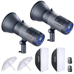 (2)VISION4 Monolight with 2.4G System,(2)Translucent White Umbrella,(2)Rectangular Softbox