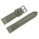 Watch Band - Nylon Canvas with Leather Trim - Olive - 22mm