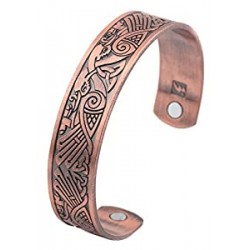 Raven Irish Knotwork Birds Magnetic Health Cuff Bracelet Men Women Jewelry