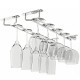 Wine Glass Holder Under Cabinet Organizer for Kitchen Organization and Storage Chrome Finish 17 Inch Set of 2