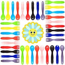36 Pcs Plastic Toddler Utensils