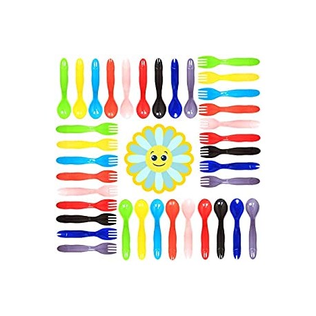 36 Pcs Plastic Toddler Utensils