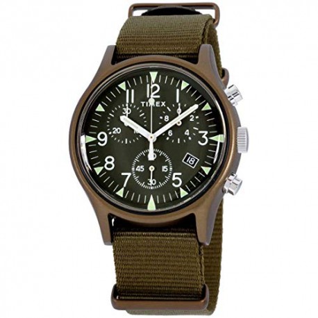 Men's MK1 Aluminum Chronograph 40mm Analog Quartz Nylon Strap