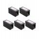 5-Pack Ethernet Coupler (RJ45 Coupler) in Black