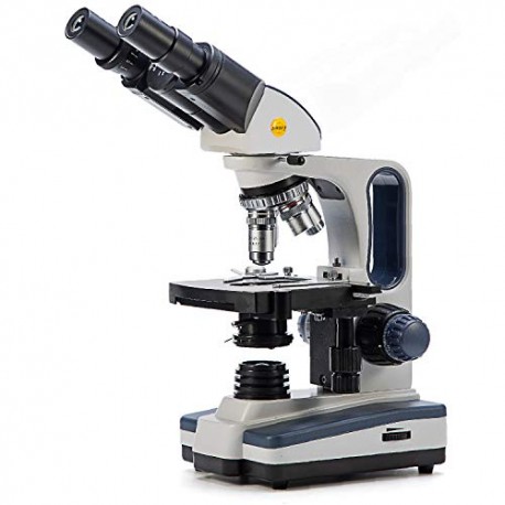 Siedentopf Binocular Head, Research-Grade Compound Lab Microscope with Wide-Field 10X and 25X Eyepieces