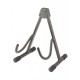Foldable A Stand for Acoustic, Electric, Bass Guitar with Two Cradling Hooks & Back Rest - Black