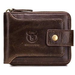 Genuine Leather Wallet for Men Large Capacity ID Window Card