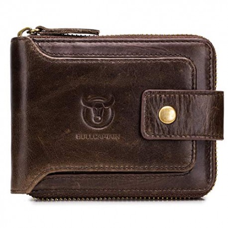Genuine Leather Wallet for Men Large Capacity ID Window Card