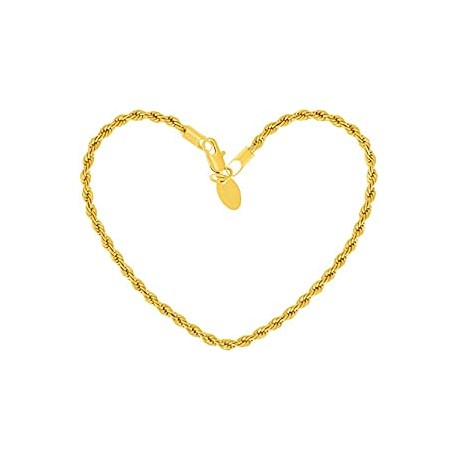 Lifetime Jewelry 3mm Rope Chain Bracelet