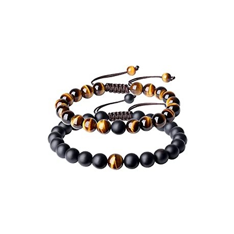 Complete Me Onyx Stone Matching Couples Bracelets