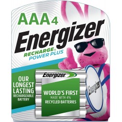 Energizer Rechargeable AAA Batteries, NiMH, 800 mAh