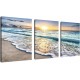 3 Panel Beach Canvas Wall Art for Home Decor