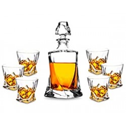 Premium Crystal Whiskey Decanter Set