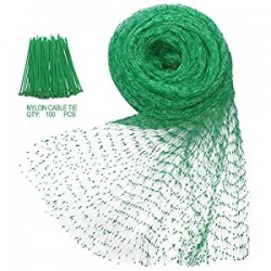 Anti-Bird Netting 33Ft x 13Ft Nylon Woven with 100Pcs