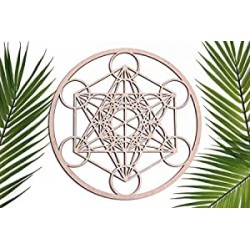 12 inch Metatron Cube wooden wall art home decor Sacred Geometry