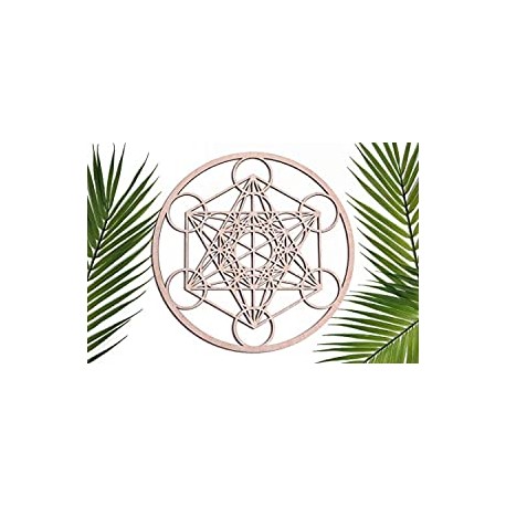 12 inch Metatron Cube wooden wall art home decor Sacred Geometry
