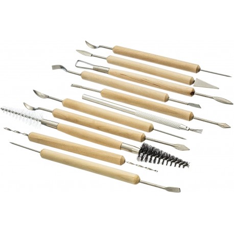 SE 11-Piece Double-Ended Pottery Tool