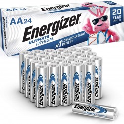 Energizer AA Lithium Batteries, World's Longest Lasting Double A Battery, Ultimate Lithium (24 Battery Count)