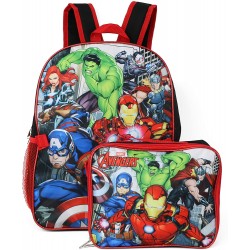 Marvel Avengers 16" School Backpack With Detachable Lunch Box