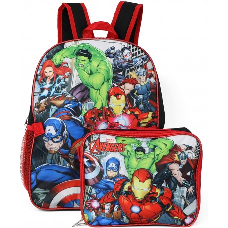 Marvel Avengers 16" School Backpack With Detachable Lunch Box