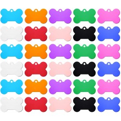 30pcs Pet ID Tag Bone Shape