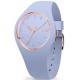 ICE GLAM COLOR Medium Light Blue Silicone Band Women's Watch