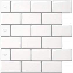 10-Sheet Peel and Stick Tile for Kitchen Backsplash, 12x12 inches