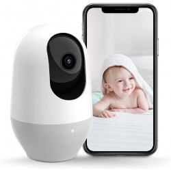 Baby Monitor, WiFi Pet Camera Indoor, 360-degree Wireless IP Nanny Camera