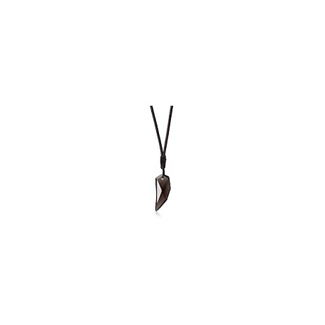 Ice Obsidian Wolf Tooth Amulet