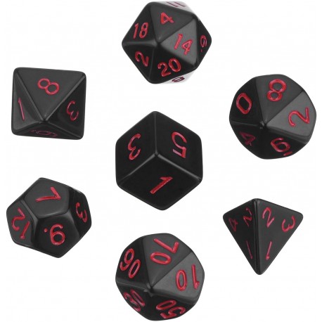 7-Die Polyhedral Dice Compatible with DND Dice Set Dungeons and Dragons with Black Pouch