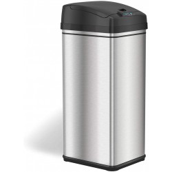 13 Gallon Stainless Steel Automatic Trash Can