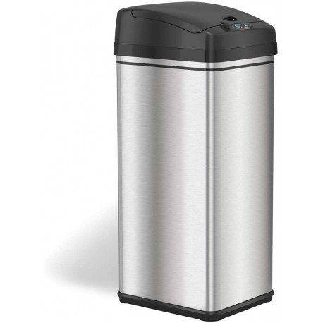 13 Gallon Stainless Steel Automatic Trash Can