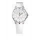 Women's 1781271 Stainless Steel Watch with White Silicone Band