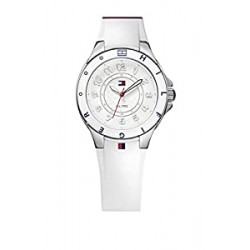 Women's 1781271 Stainless Steel Watch with White Silicone Band