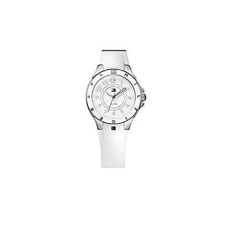 Women's 1781271 Stainless Steel Watch with White Silicone Band