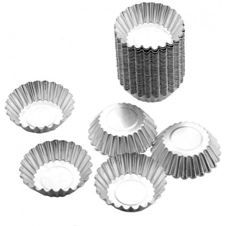 50pcs Egg Tart Aluminum Cupcake Cake