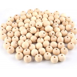 300 Pieces 16mm Natural Wood Beads Unfinished Round