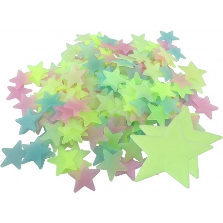 200PCS 1.2" Luminous Stars Glow in The Dark Fluorescent