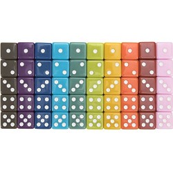50-Pack Solid 6-Sided Game Dice
