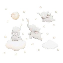 Finduat Flying Elephant Wall Decal Animal