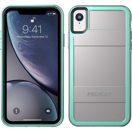 Protector iPhone XR Case (Grey/Aqua)