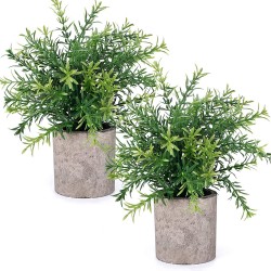 2pcs Artificial Potted Plants Mini Fake