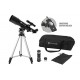Portable Refractor w Tripod, Phone Adapter & Carry Bag, Black