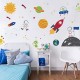 Outer Space Wall Decals Planets Rocket