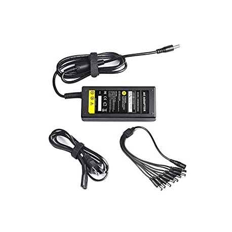 Power Adapter with 8 Way Splitter