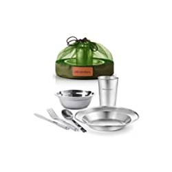 Complete Messware Kit Polished Stainless Steel Dishes Set