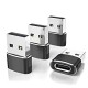 USB C Female to USB Male Adapter 4-Pack