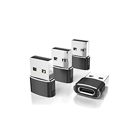 USB C Female to USB Male Adapter 4-Pack