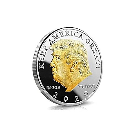 Pack 10 of Donald Trump Gold Coin, Gold Plated Collectable Coin and Case Included