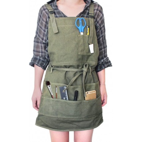 Strap/Waist Ties Painter Aprons for Women Men Art Gardening Apron Adjustable M-XXL